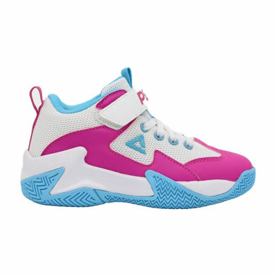 Sapatilhas de Basquetebol Infantis Peak Peak Game 2 Infantil Azul Cor de Rosa