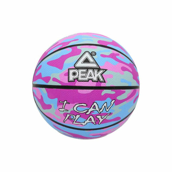 Bola de Basquetebol Peak Peak Camo Ball Azul Rosa Claro (Tamanho 5)