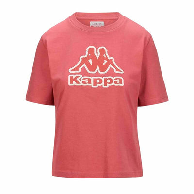 Camisola de Manga Curta Mulher Kappa Fabra Laranja