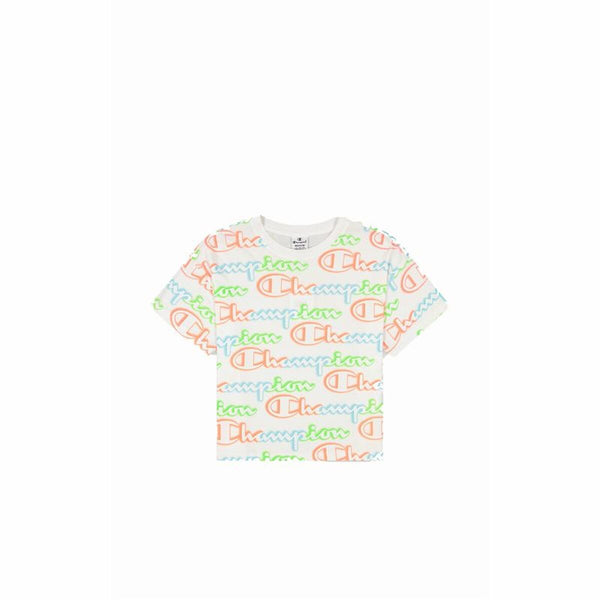 Camisola de Manga Curta Mulher Champion Crewneck Croptop Branco