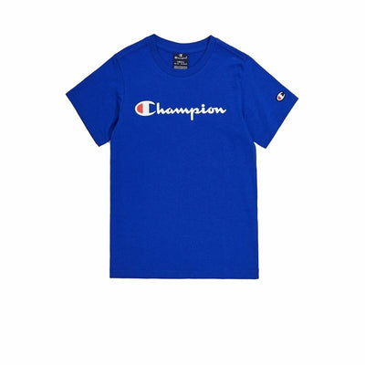 Camisola de Manga Curta Infantil Champion Crewneck Azul