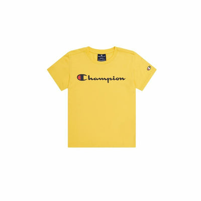 Camisola de Manga Curta Infantil Champion Crewneck Amarelo