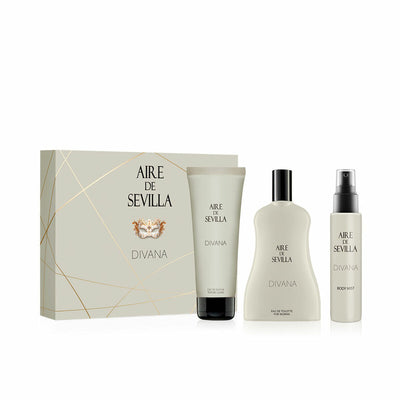 Conjunto de Perfume Mulher Aire de Sevilla Divana 3 Peças