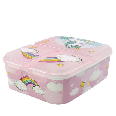 Lancheira com Compartimento para Talheres Stor Unicorn Rainbow (6,7 x 16,5 x 19,5 cm)