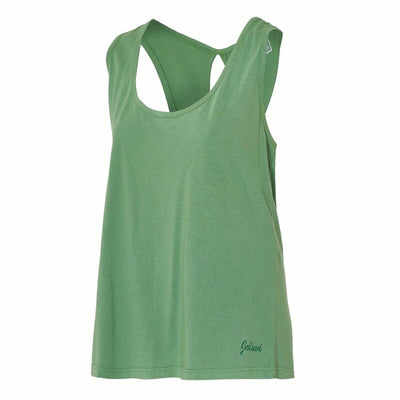 T-Shirt para Mulher sem Mangas Joluvi Bambu Tank Mujer Verde Verde Verde-escuro