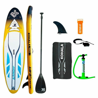 Prancha de Paddle Surf Insuflável com Acessórios Kohala Arrow 1 Amarelo (310 x 81 x 15 cm)