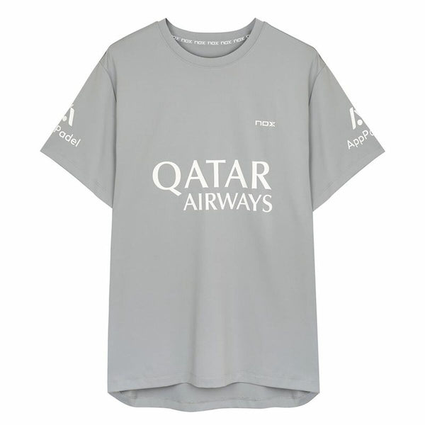 Camisola de Manga Curta Homem Nox Sponsorts AT10 Cinzento Cinzento claro