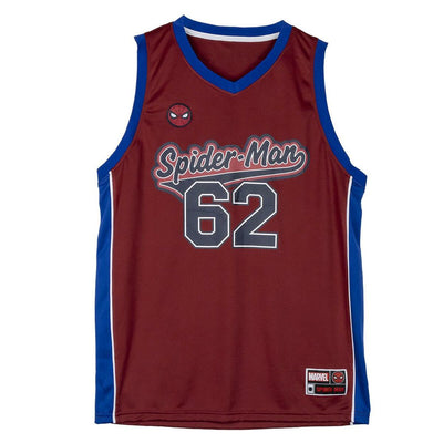 T-shirt de basquetebol Spider-Man Vermelho Unissexo