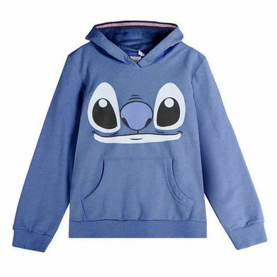 Polar com Capuz Criança Stitch Azul