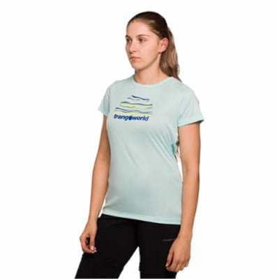 Camisola de Manga Curta Mulher Trangoworld Trangoworld Sihl Água-marinha