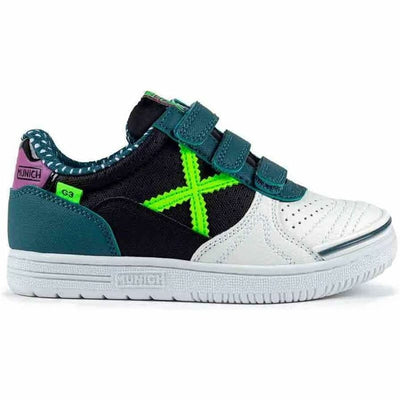Chuteiras de Futebol de Salão para Adultos Munich G-3 Kid Vco 434 Turquesa