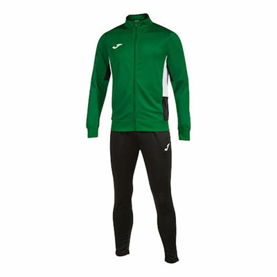 Fato de Treino para Adultos Joma Sport Danubio II Preto Verde Infantil Homem 2 Peças