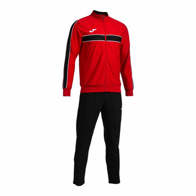 Fato de Treino para Adultos Joma Sport Victory Preto Vermelho Infantil Homem 2 Peças