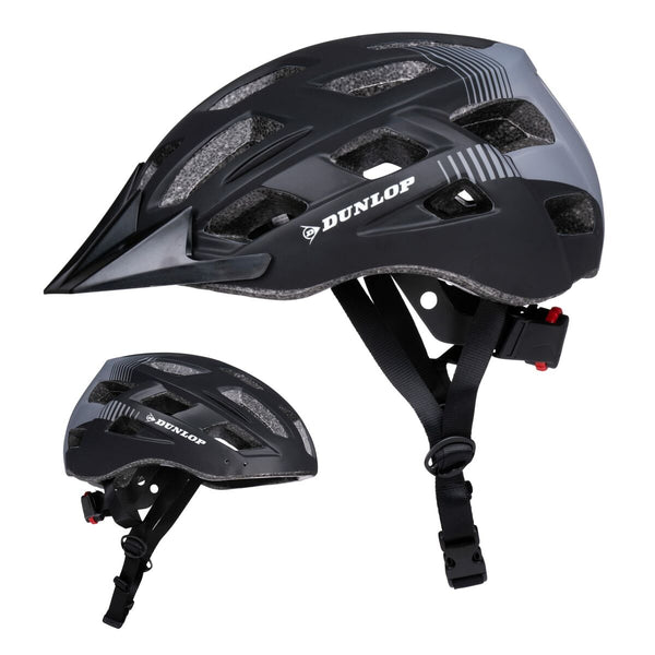 Capacete de Ciclismo para Adultos Dunlop M Preto Leve LED