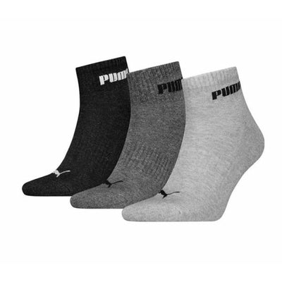 Meias de Desporto Puma QUARTER PLAIN 3P 701225904 003 Cinzento 3 pares