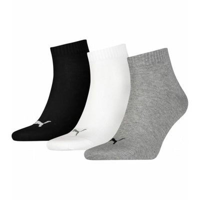 Meias de Desporto Puma QUARTER PLAIN 3P 701230337 882 Cinzento 3 pares
