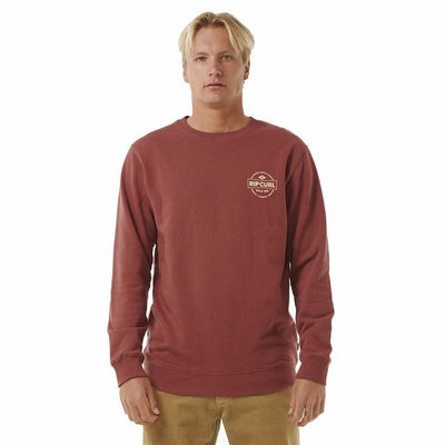 Polar sem Capuz Homem Rip Curl Stapler Crew Castanho