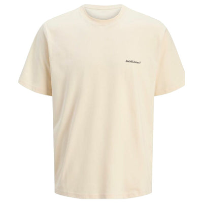 Camisola de Manga Curta Homem Jack & Jones JORSPLIT BACK TEE 12272996 Branco