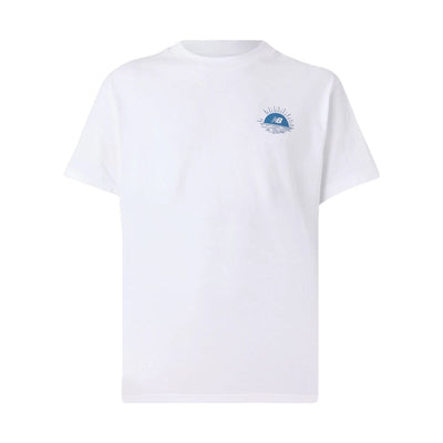 Camisola de Manga Curta Homem New Balance LOB BOT SS MT51923 WT Branco