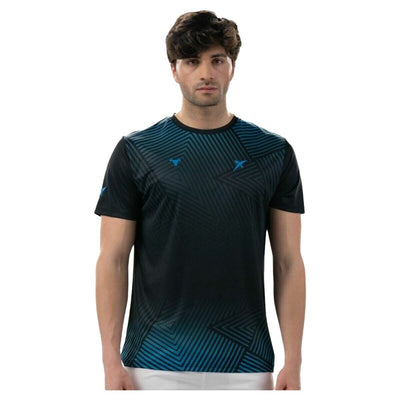 Camisola de Manga Curta Homem Drop Shot Abian Campa Preto Padel