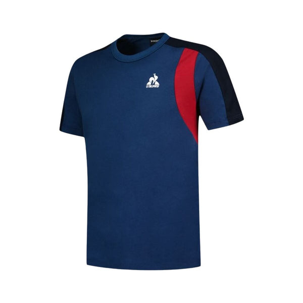 Camisola de Manga Curta Infantil Le coq sportif Ess N°1 Enfant Preto Azul Marinho