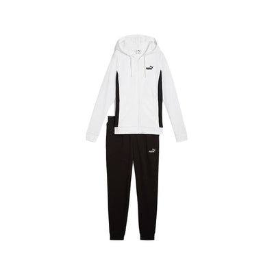 Fato de Treino de Mulher Puma Chándal Puma Hooded Sweat Suit Tr Branco