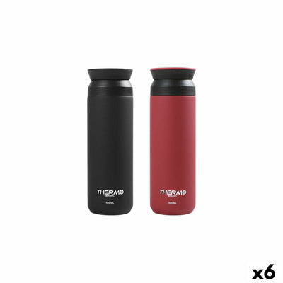 Garrafa de água ThermoSport Aço inoxidável 500 ml (6 Unidades)
