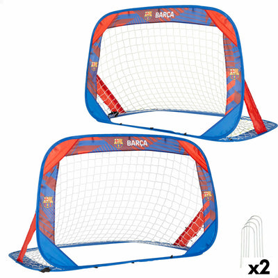 Conjunto de 2 balizas de futebol F.C. Barcelona 120 x 80 x 80 cm (2 Unidades)
