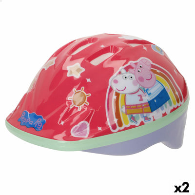 Capacete de Ciclismo Infantil Peppa Pig Vermelho 48-52 cm